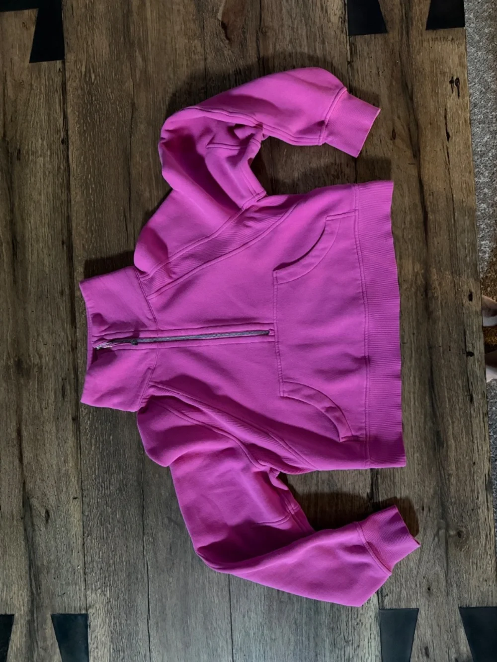 LuluLemon hot pink scuba 3/4 zip sweatshirt xs/s - Picture 4 of 6